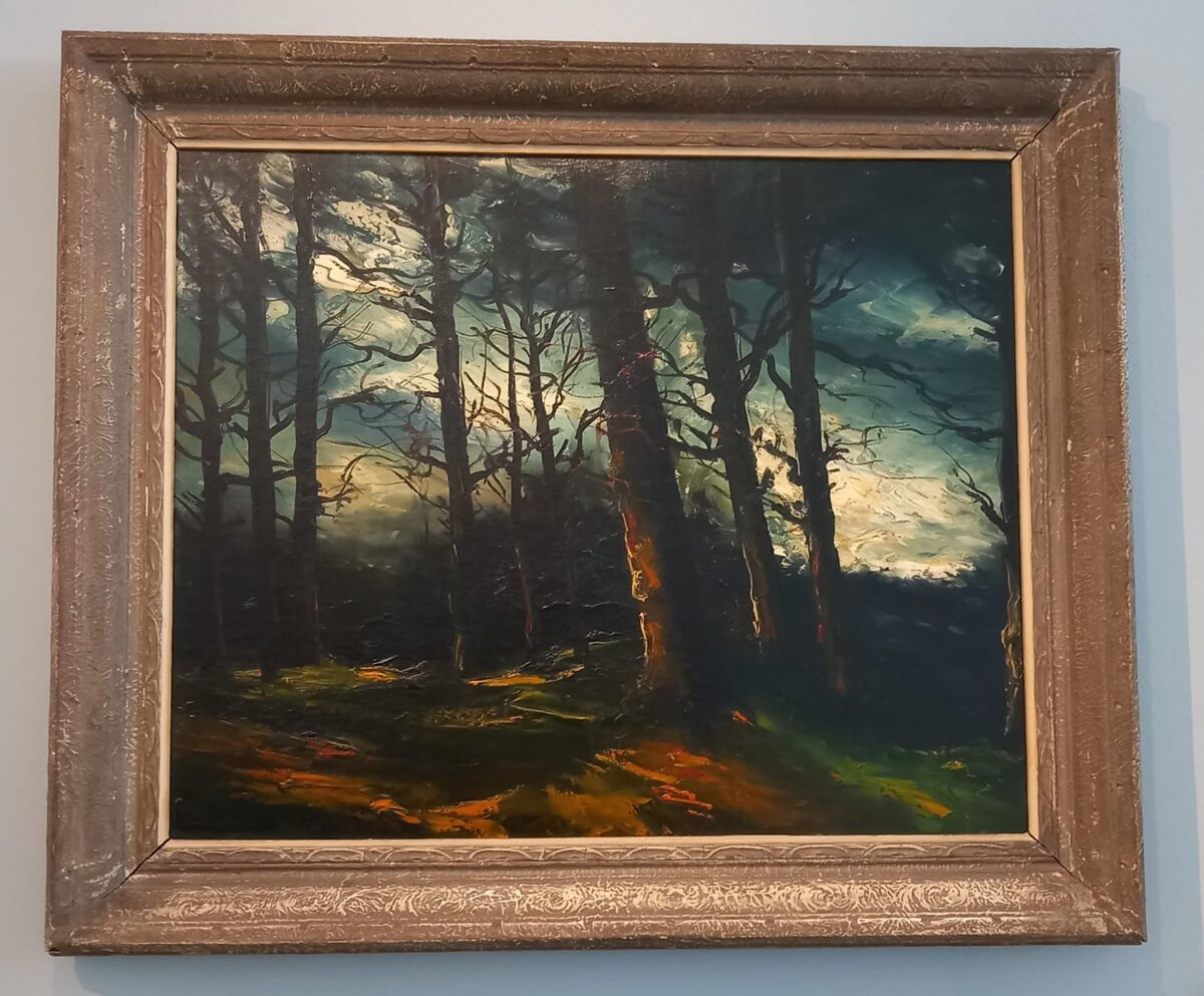 Морис де Вламинк. "В лесу". 1910. Деревья хотят вырваться и не могут.Фото автора.