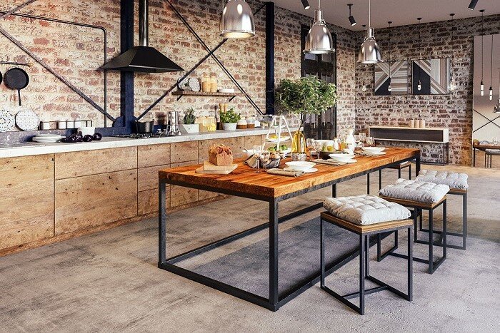 дерево + кирпич + металл = ЛОФТ