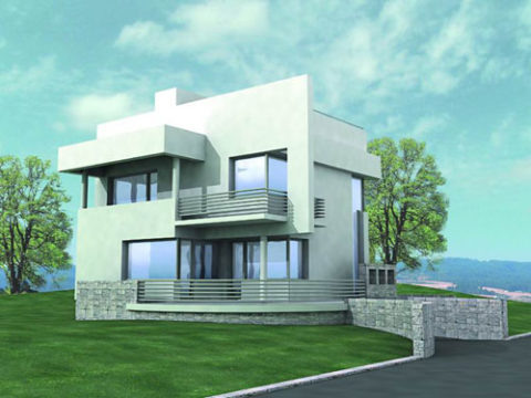  Проект дома с гаражом в цоколе