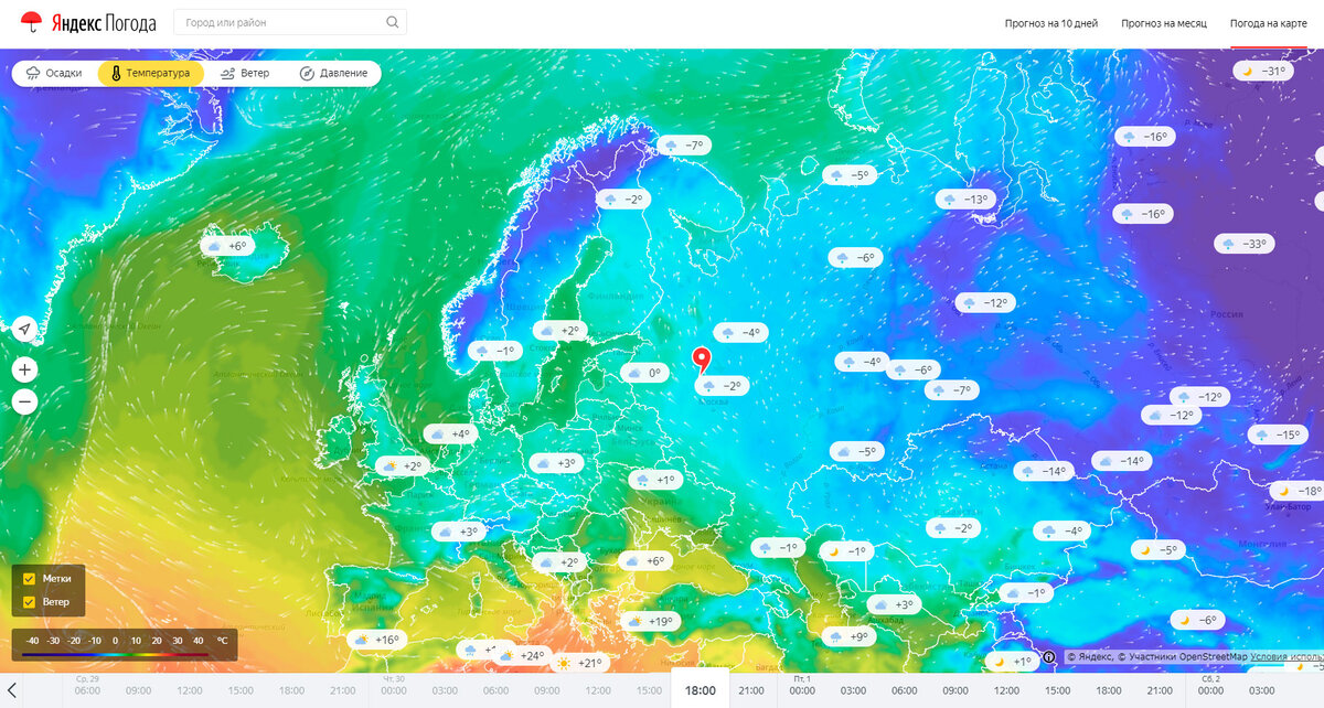 Интерактивная карта погоды смоленск