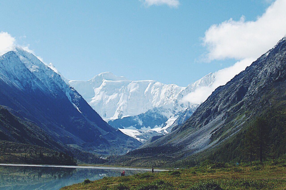 Пейзаж на Алтае. Вид из моей палатки. 2015 год.