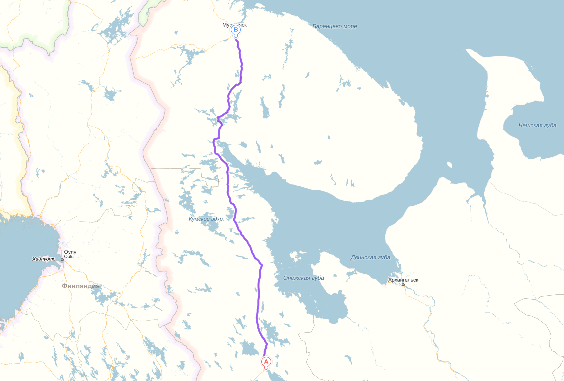 Мурманск медвежьегорск расстояние по трассе. Медвежьегорск Мурманск карта. Полярный круг Мурманск на карте.