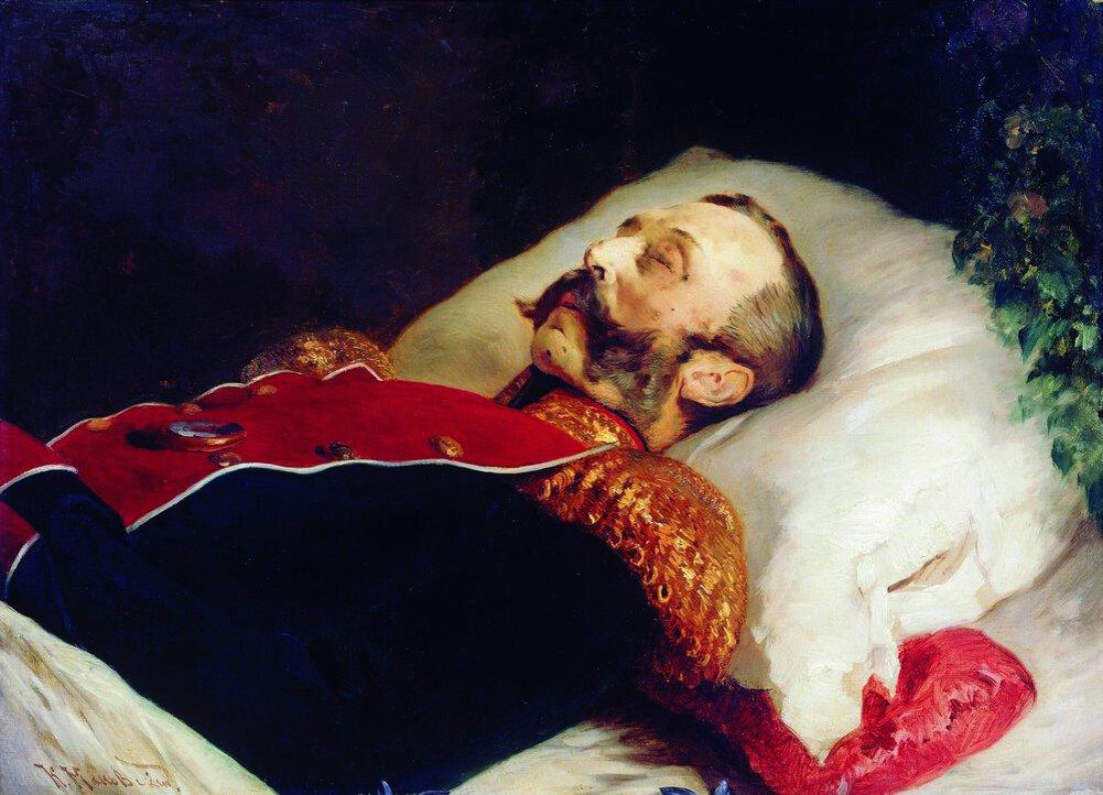 Константин Маковский. Александр II на смертном одре. 1881