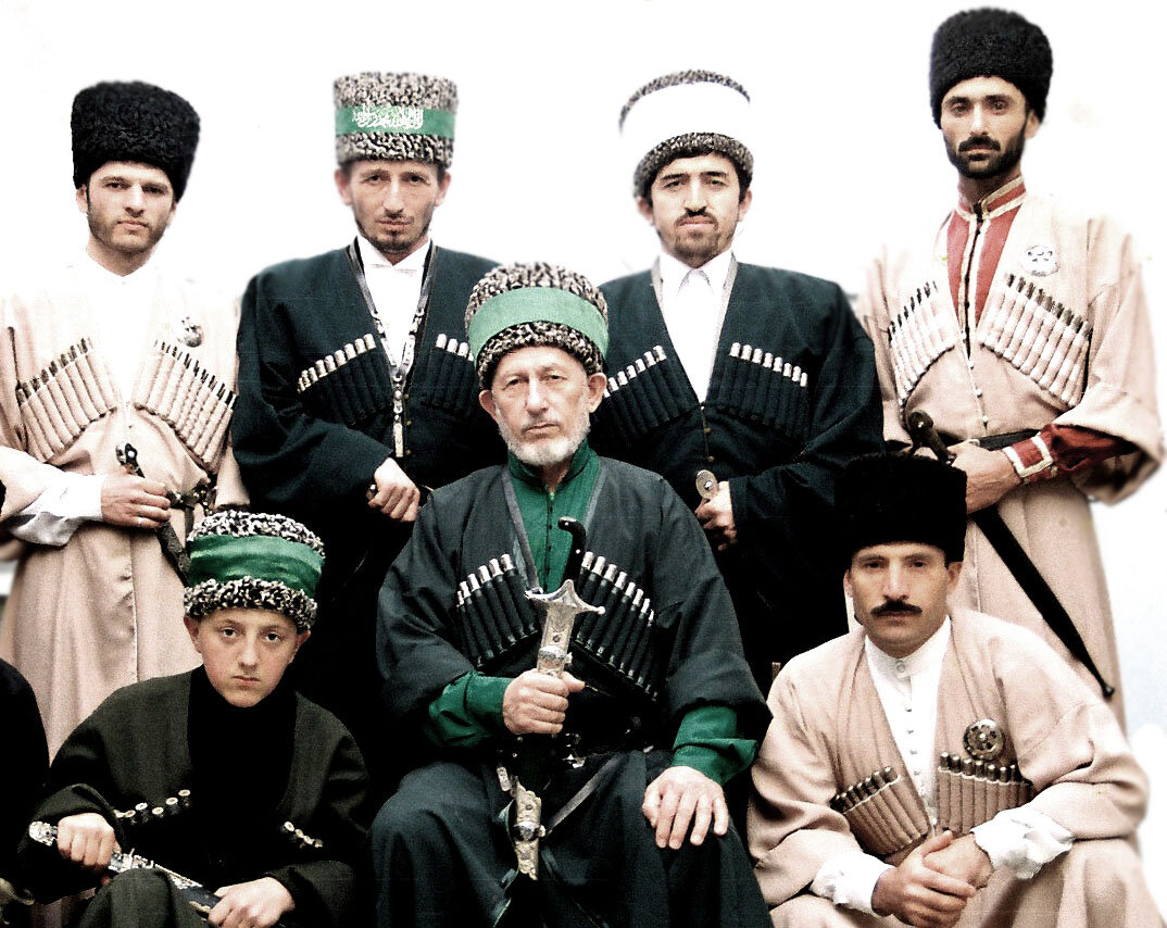 Шейх Саид афанди Чиркейский с мюридами