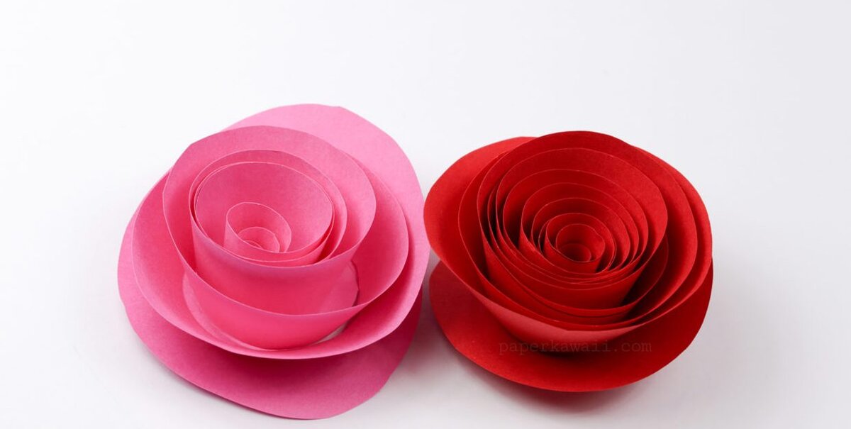 Самый простой способ изготовления розы из бумаги