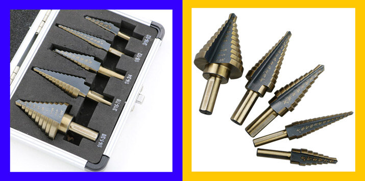 Недорогой набор ступенчатых сверл