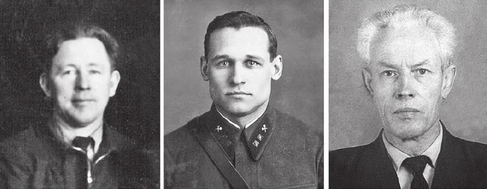 Конструкторы пулемёта ЛАД под пистолетный патрон — Н.М. Афанасьев, В.С. Дейкин, А.П. Зубарев. Фото В. Лютого не сохранились