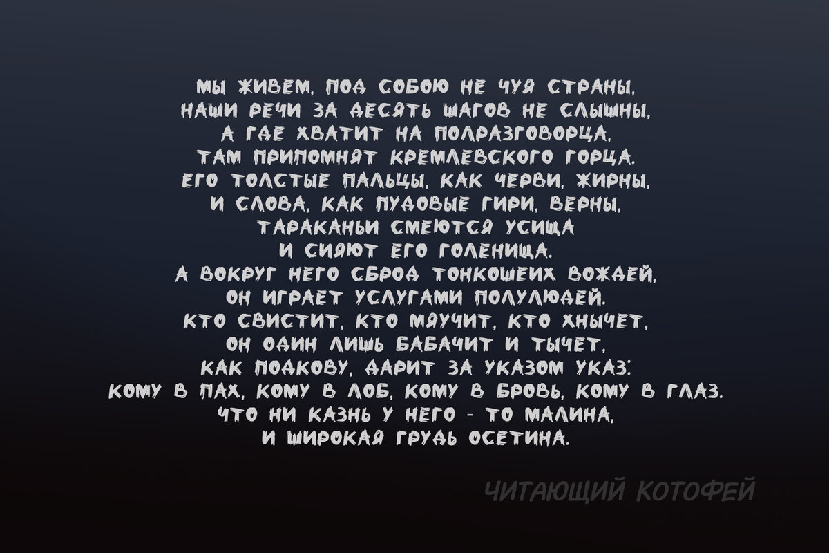 Мы живем, под собою не чуя страны». Мандельштам ждал за эти строки  расстрела, но все произошло иначе | Читающий котофей | Дзен