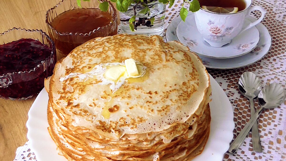 Блины на закваске и кефире