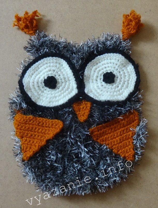 Free owl pattern (in russian)/Сова описание, схема вязания совы