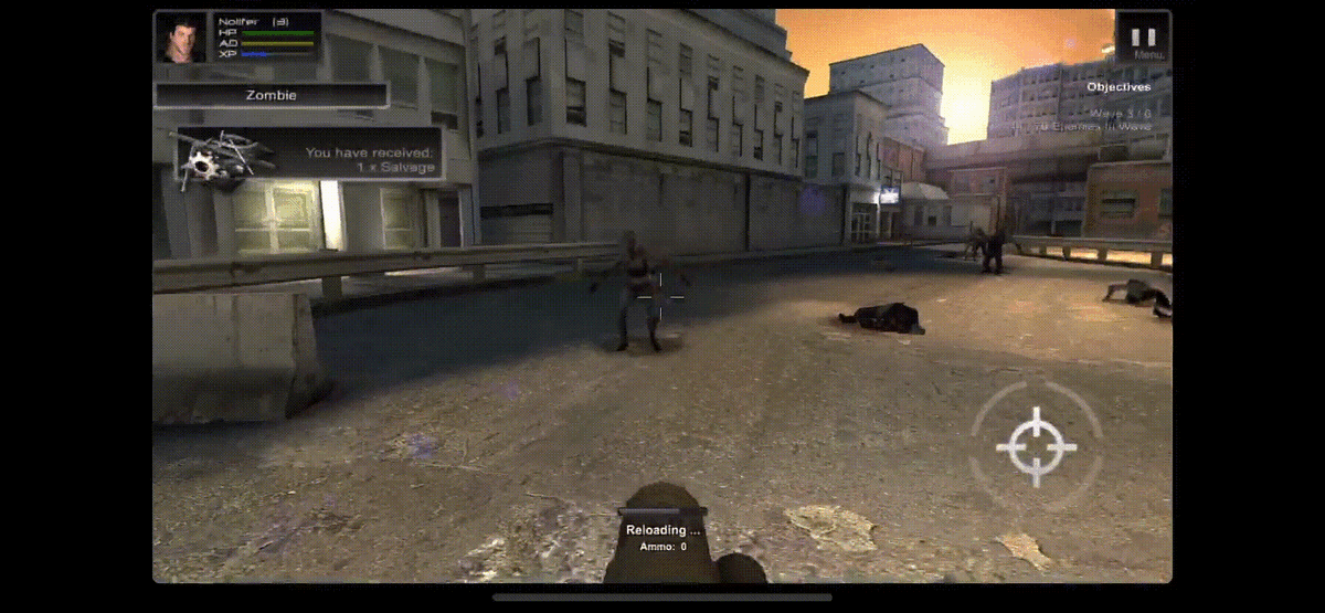Геймплей мобильной игры Post Brutal (Gif-анимация)