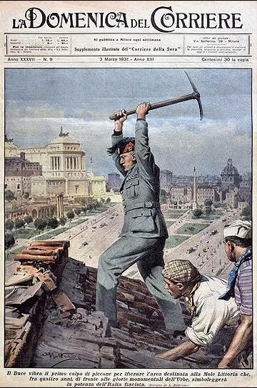 Муссолини в трудах и заботах о переустройстве Рима