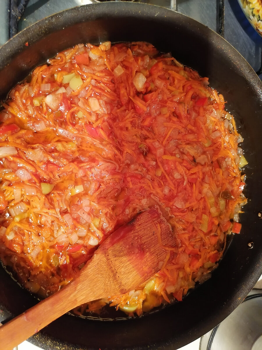 Лук, перец, морковь. 