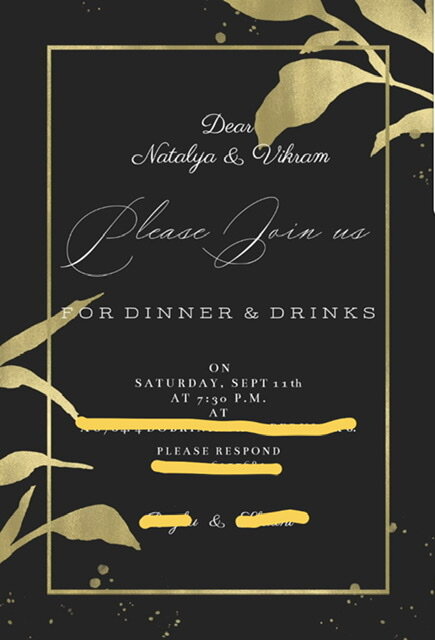 Вот так выглядело приглашение, присланное нам. Фото из личного архива 