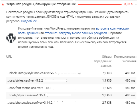 Типичная ситуация при которой загружаемые стили блокируют отрисовку.