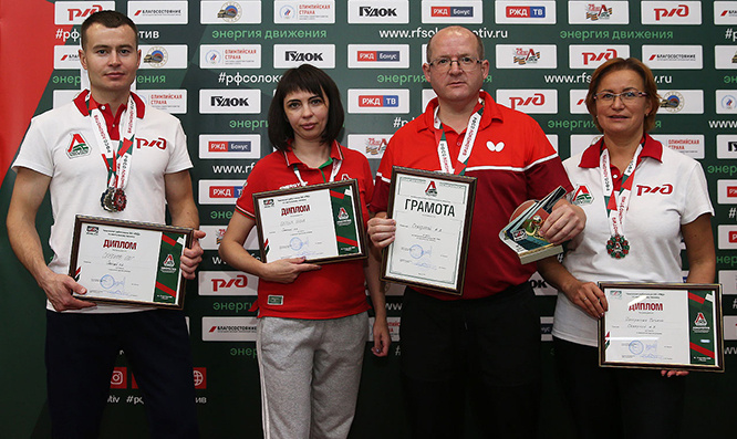 Пресс-служба РФСО "Локомотив", 16 сентября 2020 года


В среду, 16 сентября, в подмосковных Химках завершилась спортивная программа Чемпионата работников ОАО «РЖД» по настольному теннису.

В заключительный соревновательный день участникам предстояло выявить сильнейших в смешанных парах. Отметим, что регламент соревнований был составлен таким образом, что в миксте могли принять участие только те спортсмены, которые не представляли свои дороги в индивидуальных баталиях. Посев спортсменов на заключительный этап турнира был осуществлён в соответствии с результатами, которые команды показали в первые игровые дни.

Северная и Восточно-Сибирская магистрали получили от организаторов первые номера посева. Также серьёзные намерения на победу имели представители Красноярской, Московской и Свердловской дорог.

В 1/8 финала все записные фавориты прошли дальше. Вместе с ними в четвертьфинал прошли теннисисты Забайкальской, Западно-Сибирской и Дальневосточной дорог.

Следующая стадия соревнований получалась ещё интереснее. Олег Семёнов и Татьяна Панкратова (СЕВ) переиграли своих коллег со Свердловской ж.д., восточносибирцы Владимир Старчак и Анна Рыкова одолели тандем с Дальнего Востока, а пары Мороков/Жестюкова (КРАС) и Полякова/Обрубов (СВЕРД) оказались сильнее соперников из ЗАПСИБА и МЖД соответственно.

В первом полуфинале свердловский тандем в составе Анна Поляковой и Дмитрия Обрубова яростно сражался с игроками Северной магистрали Олегом Семёновым и Татьяной Панкратовой. Для того, чтобы определить первого финалиста, командам потребовалась пять партий, в каждой из которых борьба шла за каждое очко. В решающем отрезке игры северяне оказались чуть лучше и продолжили борьбу за трофей.

На соседней площадке проходил не менее ожесточенный поединок. Дуэт из Восточной Сибири, ведомый Владимиром Старчаком, в четырёх геймах сломил сопротивление красноярской пары.
 
Таким образом, в финале турнира смешанных пар уже отыгравшие свои встречи участники и зрители интернет-трансляции могли испытать дежа-вю, ведь двумя днями ранее именно Северная и Восточно-Сибирская дороги играли в финале в парном мужском разряде.

Татьяна Панкратова (СЕВ) после шестого места в женских парах могла впервые завоевать золотые медали, а её партнёру, Олегу Семёнову, представился отличный шанс поквитаться с Владимиром Старчаком за поражение в финале среди мужских пар.

Логично, что такие же задачи были у их соперников. На протяжении всех трёх партий Восточно-Сибирская и Северная магистрали играли на равных, но в каждой из них удача всё же выбирала восточносибирцев, которые, в итоге, и стали обладателями титула. Особо отметим уверенную игру Анны Рыковой, партнёрши Владимира Старчака, которая допускала минимальное количество брака и в важные моменты решала исход розыгрышей в пользу своей команды.

Матч за «бронзу» также получился достаточно скоротечным. Красноярская ж.д. действовала очень уверенно, переиграв коллег из Екатеринбурга со счётом 3:0

Чемпионат работников ОАО «РЖД» по настольному теннису.
Итоги соревнований в смешанном парном зачёте:

1. Владимир Старчак, Анна Рыкова (В-СИБ)
2. Олег Семёнов, Татьяна Панкратова (СЕВ)
3. Артём Мороков, Александра Жестюкова (КРАС)
4. Дмитрий Обрубов, Анна Полякова (СВЕРД)
5. Алексей Курнаков, Ирина Швец (ЗАБ)
6. Виталий Зыков, Виктория Дочупайло (З-СИБ)
7. Алексей Ратов, Ирина Бардышева (МОСК)
8. Владимир Судаков, Анастасия Рыжкова (ДВОСТ)
9. Станислав Разиньков, Дарья Богатенкова (Ю-УР)
10. Виктор Пыхонин, Екатерина Махорина (ОКТ)
11. Олег Шепитко, Юлия Фоменко (С-КАВ)
12. Александр Итяксов, Екатерина Михайлова (КБШ)
13. Андрей Мирза, Гузель Янгирова (ПРИВ)
14. Михаил Галкин, Александра Губернаторова (ГОРЬК)
15. Виктор Плискунов, Кристина Пликаускене (КЛНГ)
16. Дмитрий Ислямов, Ольга Юнаковская (Ю-ВОСТ)

В общекомандном зачёте лучшей стала сборная Северной магистрали. На втором месте – теннисисты Восточно-Сибирской железной дороги, тройку призёров замкнули спортсмены из Красноярска. Награды отличившимся участникам вручали заместитель начальника департамента социального развития ОАО «РЖД» Юлия Брагина и заместитель начальника Московской железной дороги по кадрам и социальным вопросам Дмитрий Хворостов.

Чемпионат работников ОАО «РЖД» по настольному теннису.
Итоговый общекомандный зачёт:

1. Северная ж.д.
2. Восточно-Сибирская ж.д.
3. Красноярская ж.д.
4. Свердловская ж.д.
5. Московская ж.д.
6. Западно-Сибирская ж.д.
7. Дальневосточная ж.д.
8. Забайкальская ж.д.
9. Октябрьская ж.д.
10. Южно-Уральская ж.д.
11. Куйбышевская ж.д.
12. Приволжская ж.д.
13. Северо-Кавказская ж.д.
14. Горьковская ж.д.
15. Юго-Восточная ж.д.
16. Калининградская ж.д.