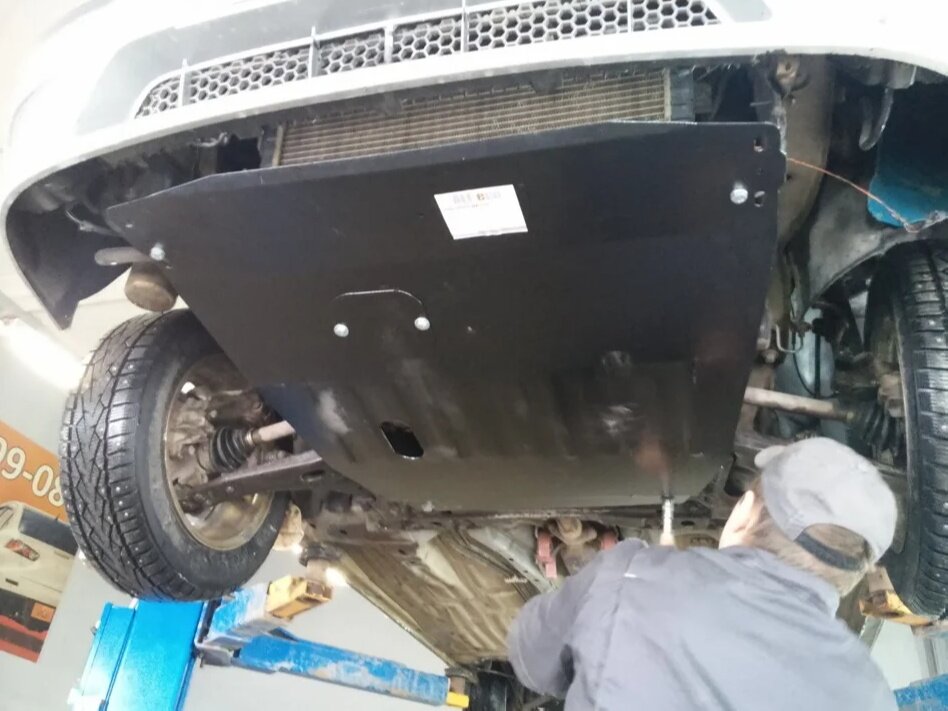 Установка защиты картера