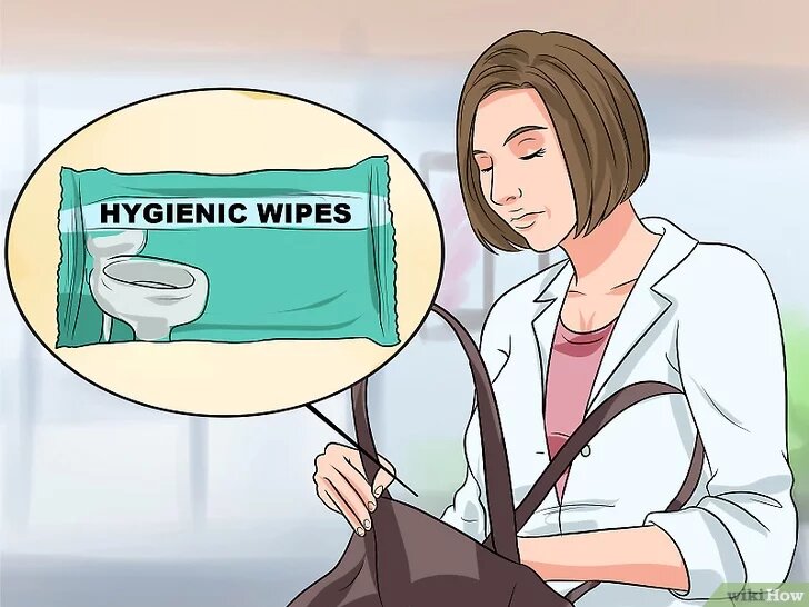 2Возьмите все необходимое. Вам понадобится туалетная бумага. Позаботьтесь о том, чтобы в вашей кабинке было достаточное количество туалетной бумаги, и вы могли иметь свободный доступ к ней. Прежде чем начинать процесс дефекации, положите немного туалетной бумаги в унитаз. Благодаря этому вы избежите неприятных брызг во время дефекации. [2]Носите с собой гигиенические салфетки в кармане или в сумочке. Они вам пригодятся после процесса дефекации.
Возьмите с собой в кабинку несколько бумажных полотенец. Они более удобные, чем туалетная бумага, если вам необходимо будет убрать после себя.
Если вы заранее знаете, что у вас возникнет необходимость какать стоя, подберите подходящую одежду. Если вы женщина, юбка будет самым лучшим вариантом для вас. Вам нужно будет приподнять ее и держать на уровне талии. Если вы мужчина, не надевайте свой парадный костюм. Если вы присядете на унитаз, вы можете испачкать свои красивые брюки.
