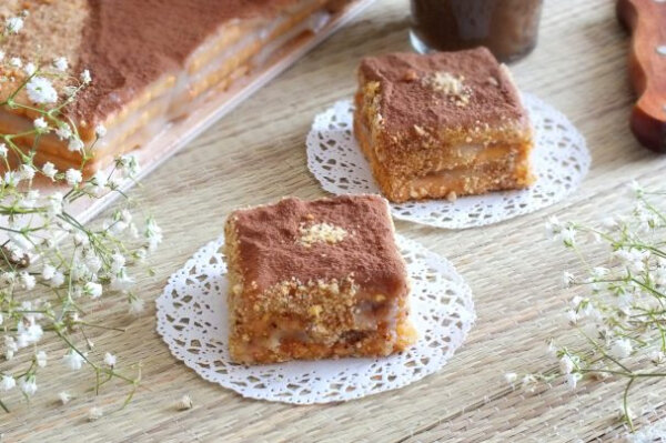 Торт из галетного печенья