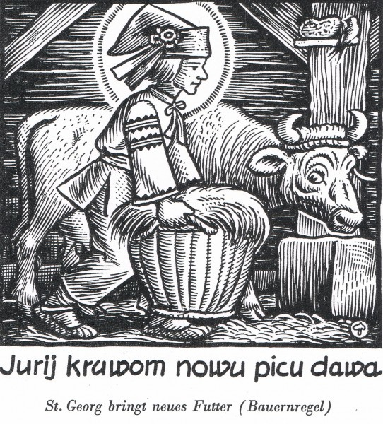 Святой Юрий (Георгий) приносит свежую пищу (крестьянское суеверие). Мерчин Новак