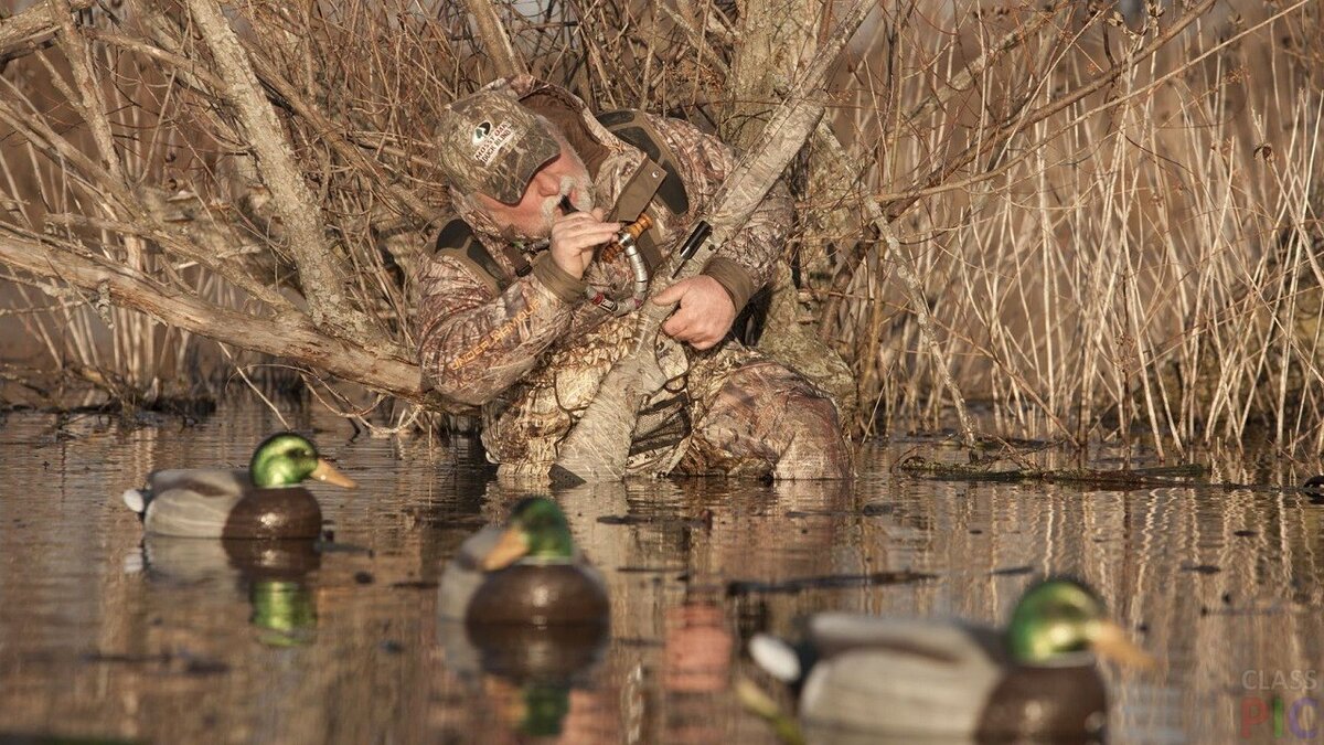 Охотник в Северной Америке, обычные условия охоты и обычный для этих мест камуфляж