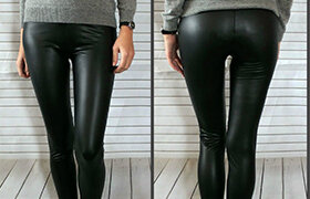 ИМИТИРУЕТ НАТУРАЛЬНУЮ КОЖУ
Выполнены из мягкой эластичной ткани ECO-LEATHER, прекрасно прилегает, она эластична, подчёркивает фигуру.