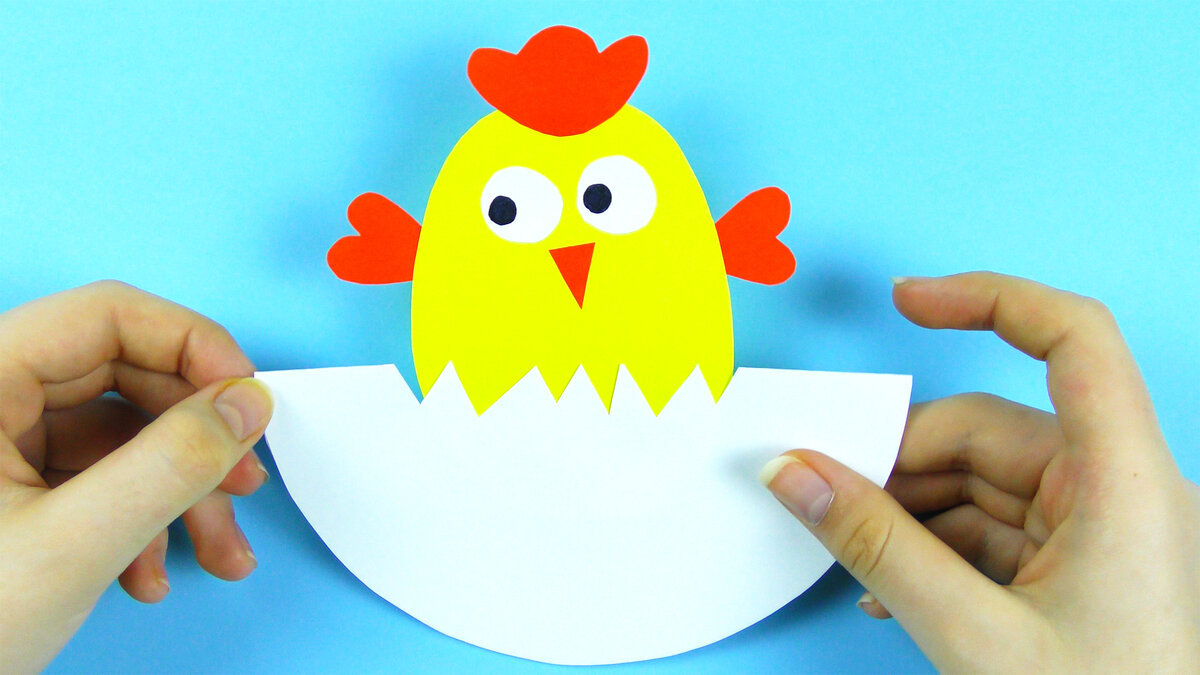 Оригами ЦЫПЛЕНОК в яйце из бумаги на Пасху / Origami easter chicken