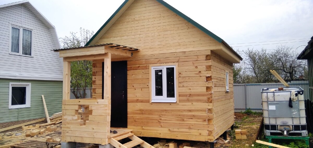 Баня 4*4 с крылечком