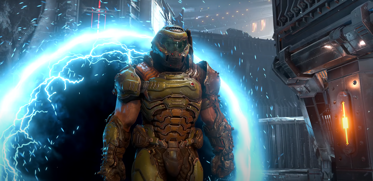 Скриншот видео-анонса  Bethesda Softworks для обновления 6.66 в Doom Eternal
