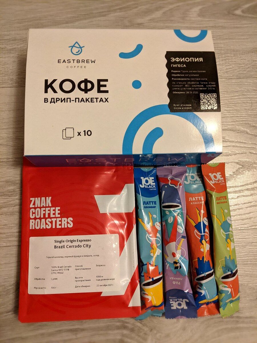 Набор, который взяла с собой.