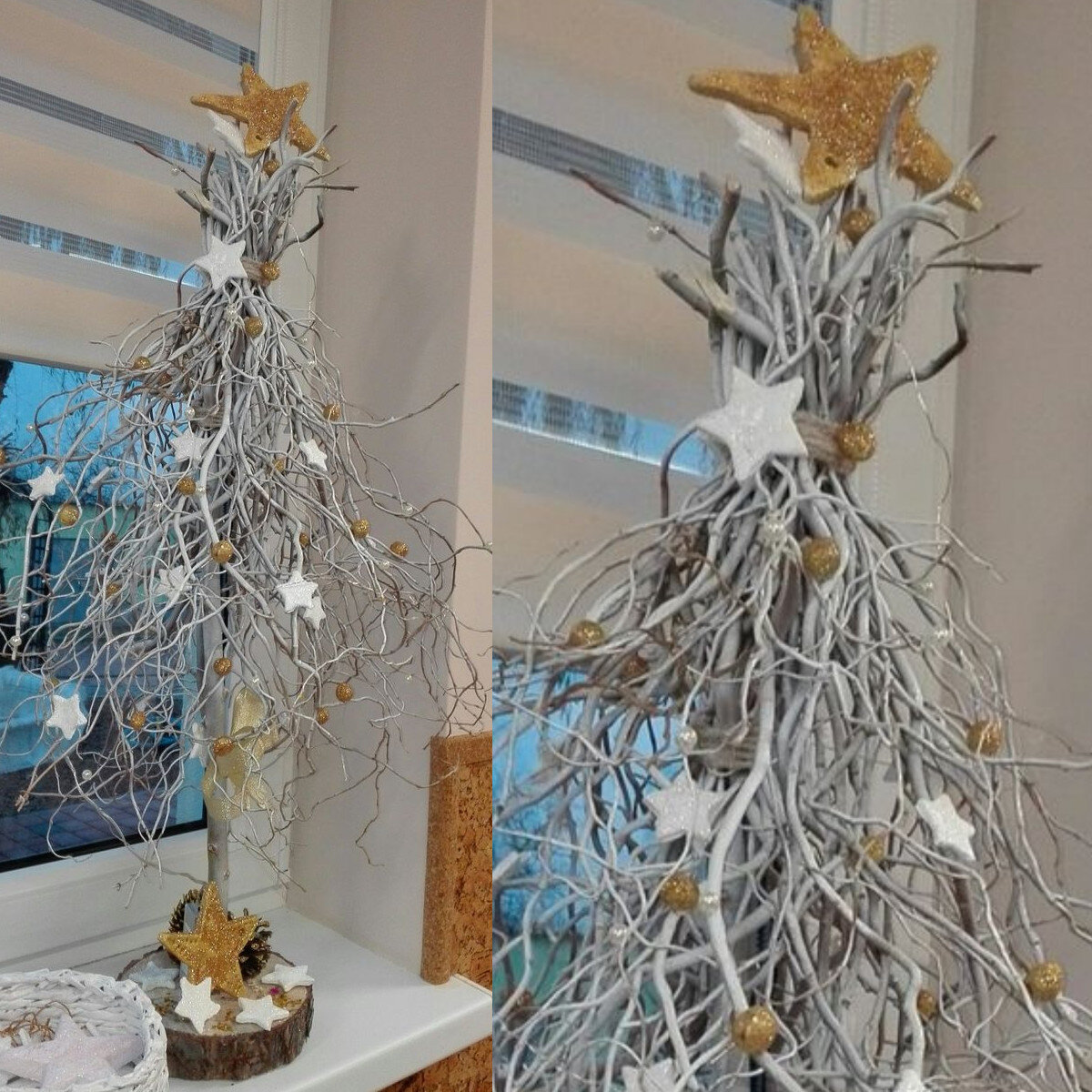 Новогодний декор из веток деревьев (72 фото)