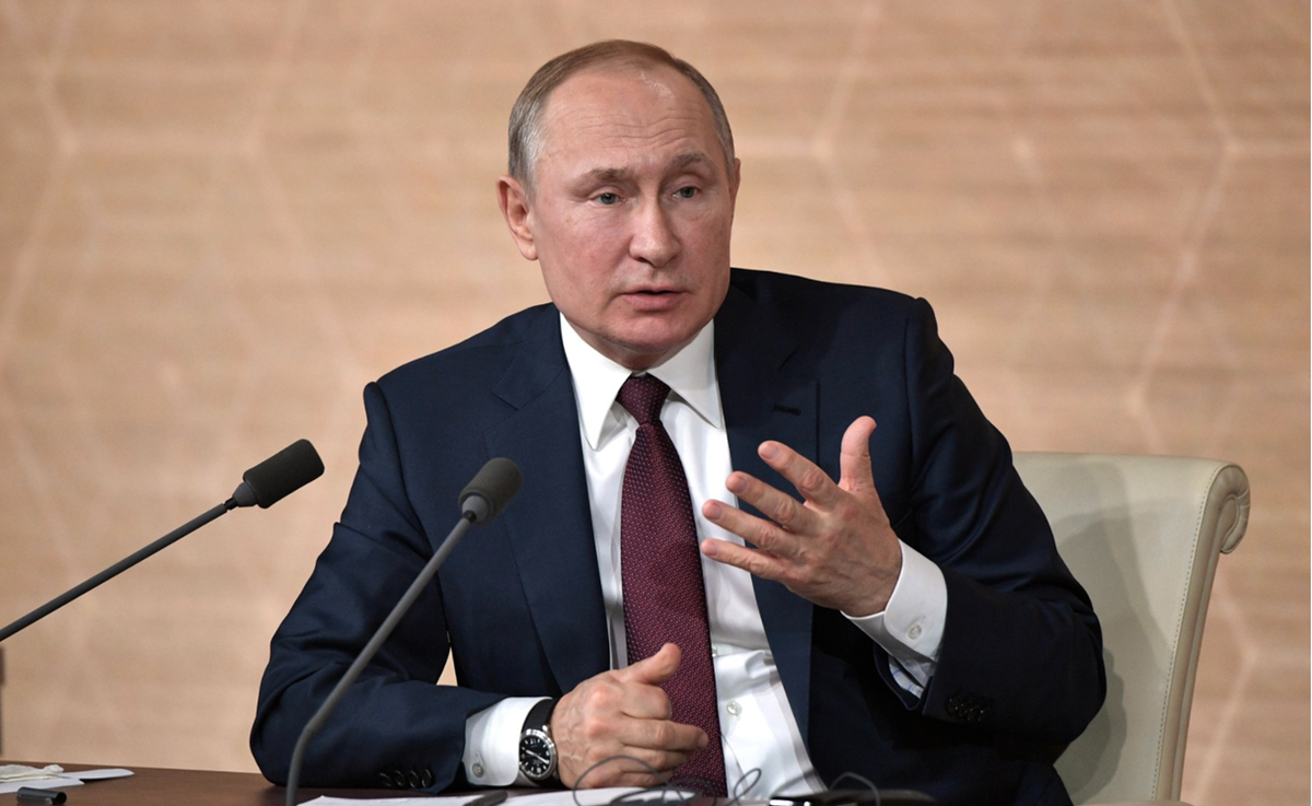 Владимир Путин на ежегодной пресс-конференции, декабрь 2021 года. Фото: kremlin.ru