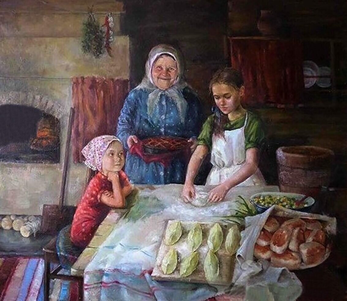 Бабушка и внуки. Изображение взято из открытых источников Яндекс картинки