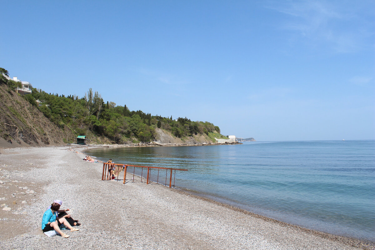 Найти пляж в Алупке - миссия выполнима. Пляж «Зеленый мыс» («Черный бугор»,  