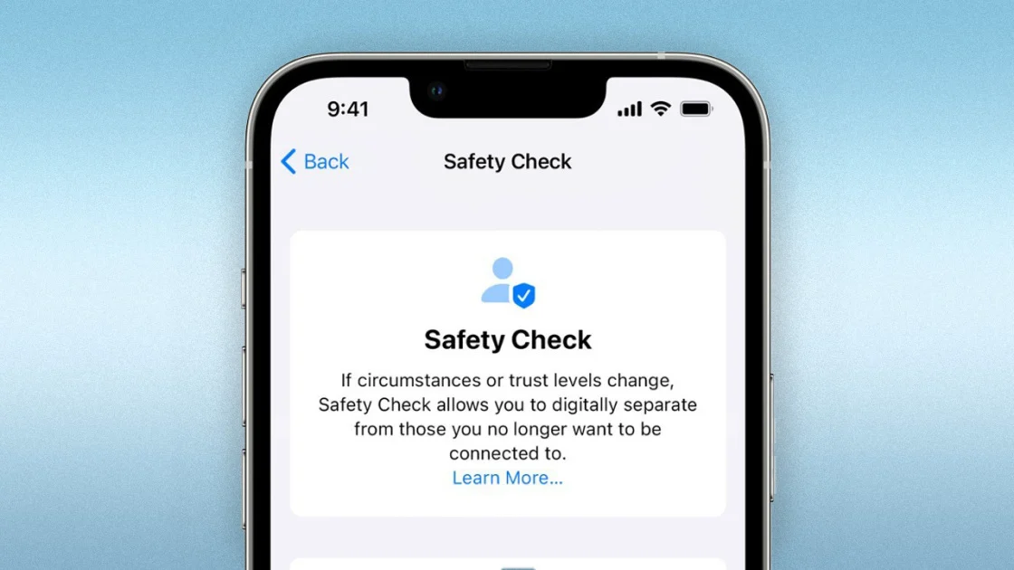 Safety Check iOS 16