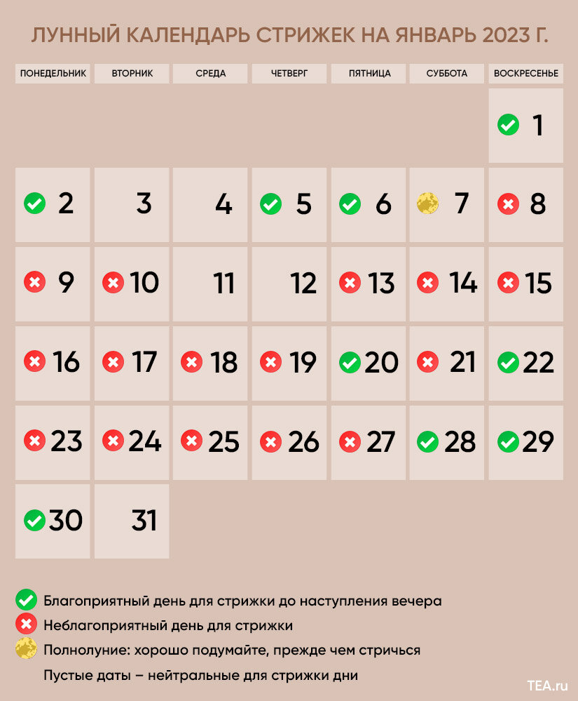 Лунный календарь стрижек на апрель 2024: подходящие дни для похода в салон красоты