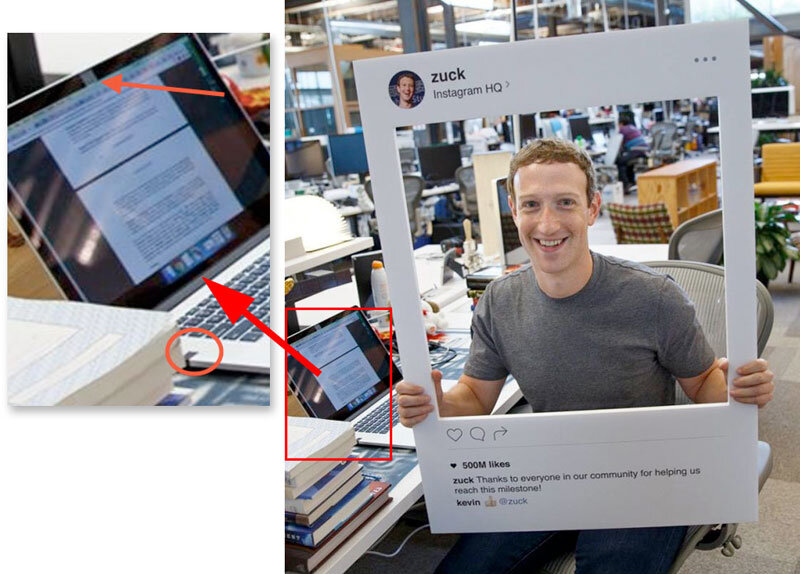 Тут видно, что Марк Цукерберг закрыл камеру и микрофона ради безопасности информации.