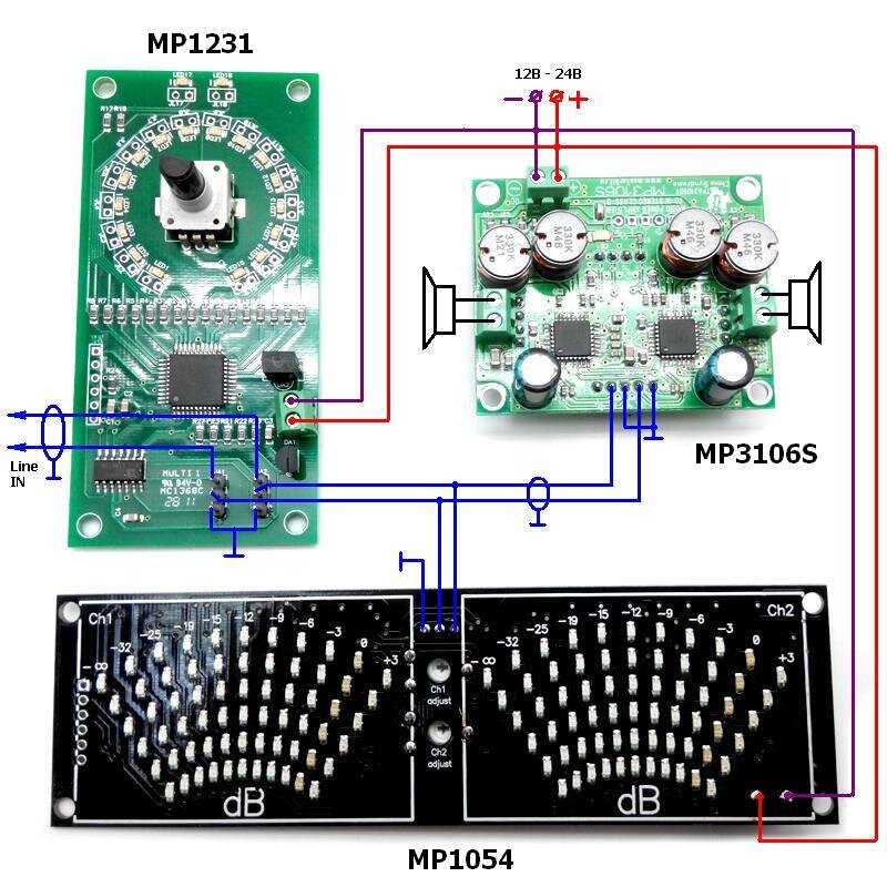 Усилитель звука DIY DM3504