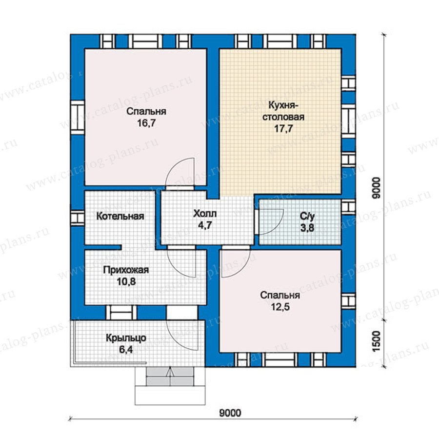 Проект компактного дома 72м² с неплохой планировкой. 3D-модель. | Проекты  Коттеджей | Дзен