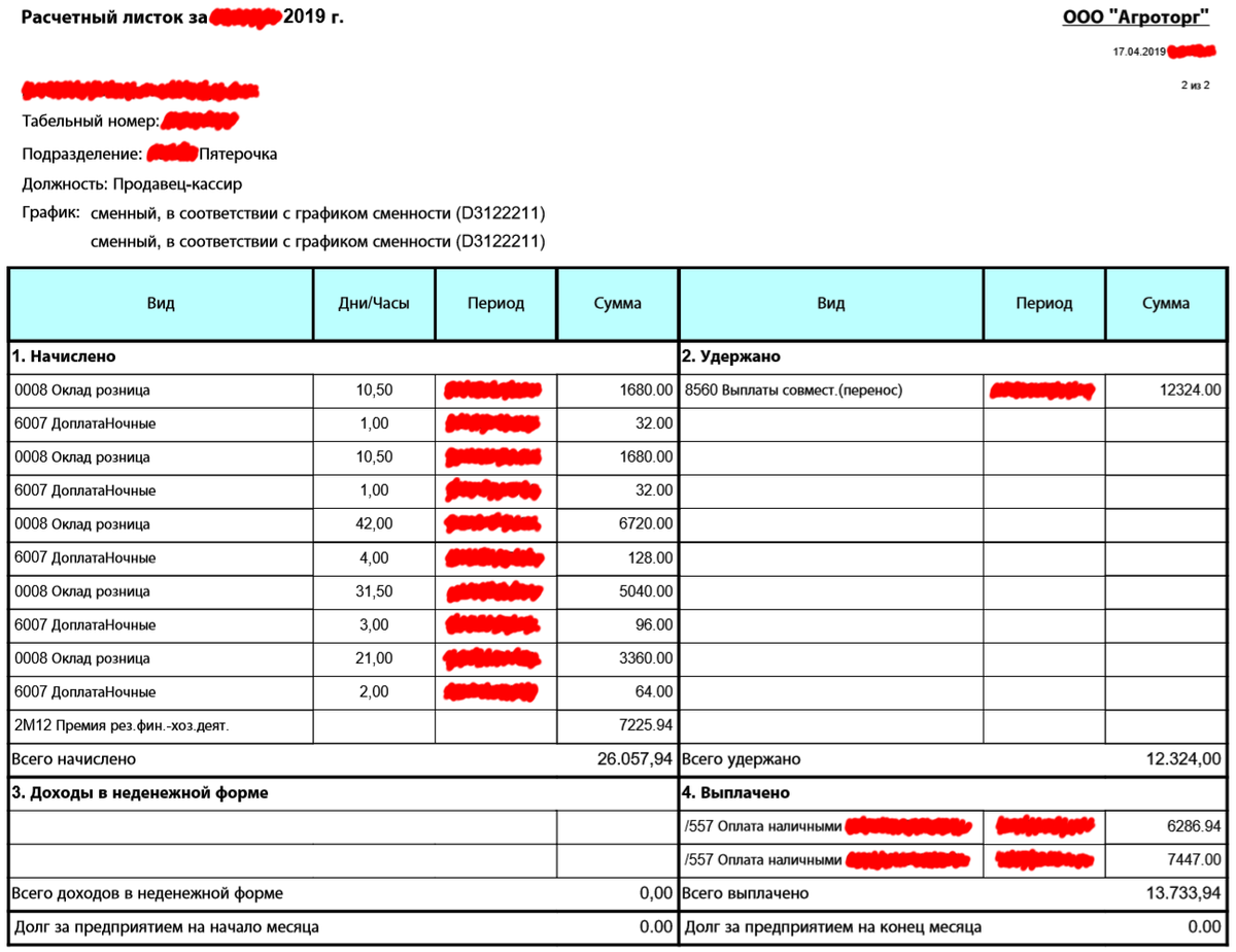 Заработная плата продавца в Пятерочке