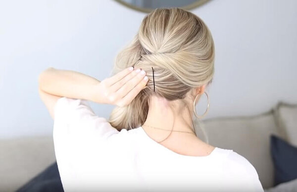 Фиксация нижней части волос
