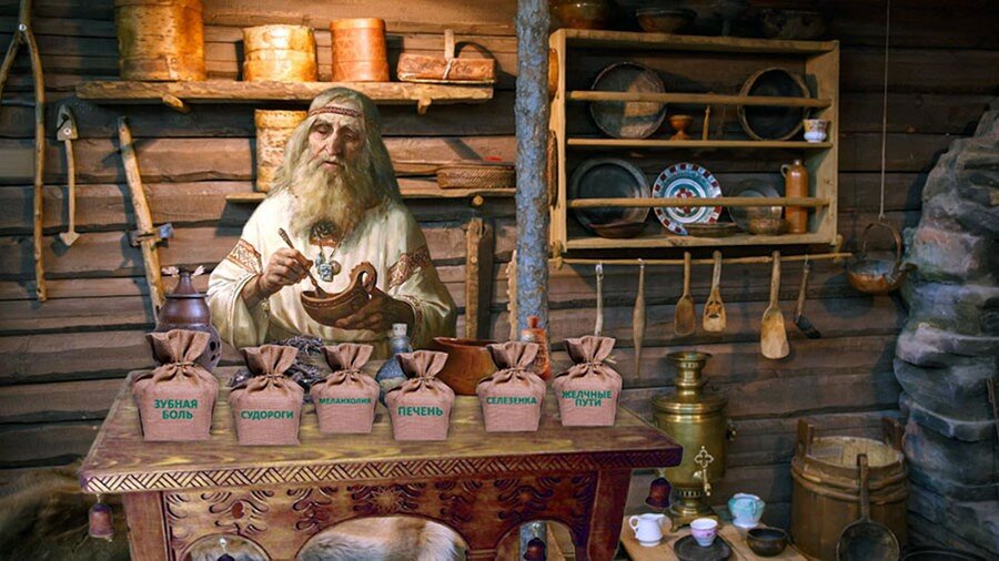 Интересно, у дедушки в мешочках разные травки? Или как у нас иногда: таблетку пополам-одна половинка от головы, вторая половинка - от....)))