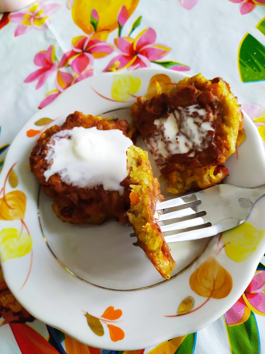 Вот такие овощные оладьи