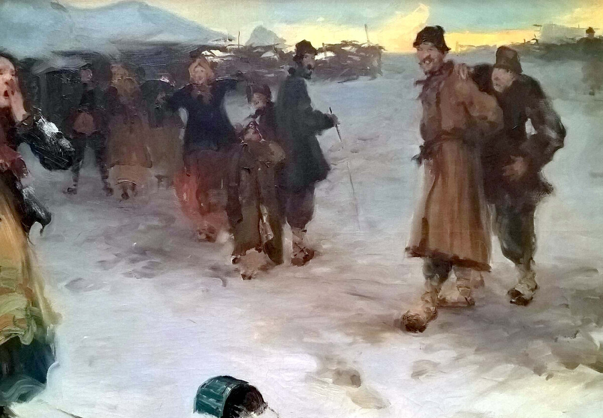 Николай Иванович Фешин  «Неудачная шутка», фрагмент