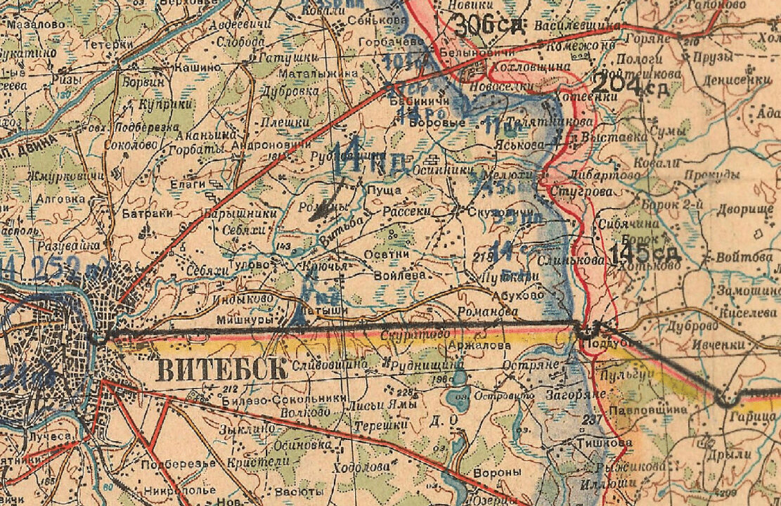 Отчётная карта 1-го Прибалтийского Фронта с 26.01 по 31.01.1944 г.