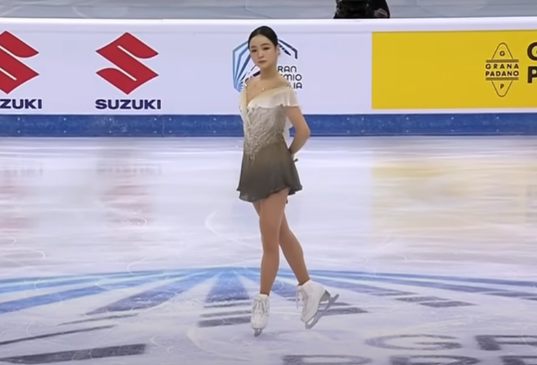 Ын Су Лим в произвольной программе. Скриншот с трансляции