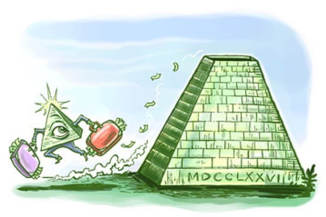 Финансовая пирамида закрывается в тот момент, когда количество денег, поступающих в систему, приравнивается к средствам, идущим на выплату процентов.   