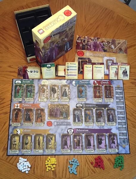 "Раскладка игрового поля "Courtier". Источник: BGG"