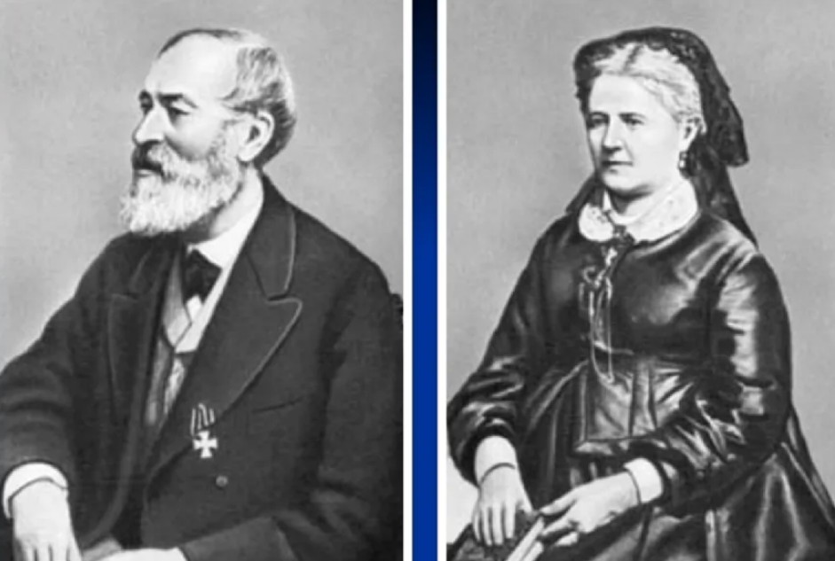 Василий Корвин-Круковский и Елизавета Корвин-Круковская, урожденная Шуберт