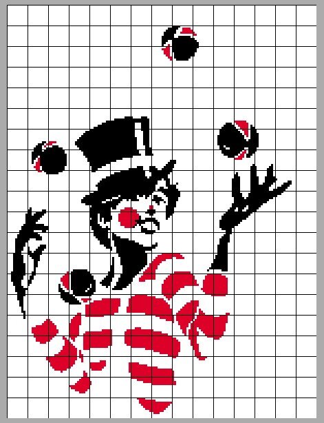 Превью монохромной вышивки "Циркачка". Фото автора